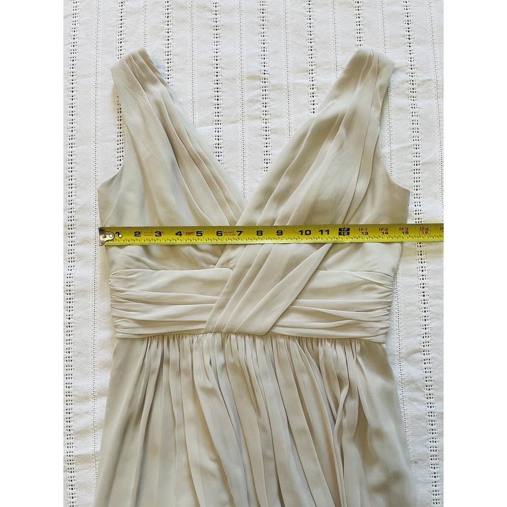 Dressy Collection Draped Chiffon Formal Sleeveless Front Slit Maxi Dress Size 6 - Picture 11 of 13